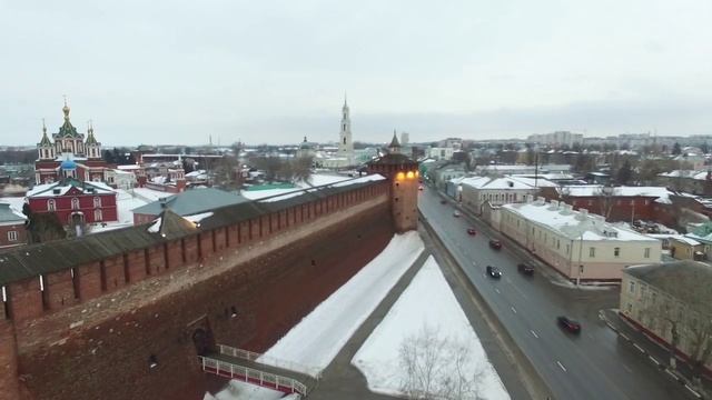 С птичьего полета г. Коломна смотреть онлайн