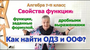 Область определения функции, заданной формулой, дробным выражением. Алгебра 7-11 класс