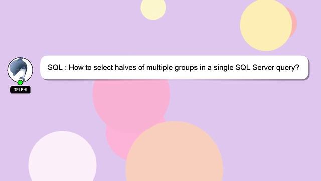 SQL : How to select halves of multiple groups in a single SQL Server query? смотреть онлайн