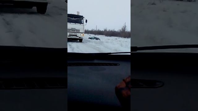 Зимняя трасса Аксай-Уральск смотреть онлайн