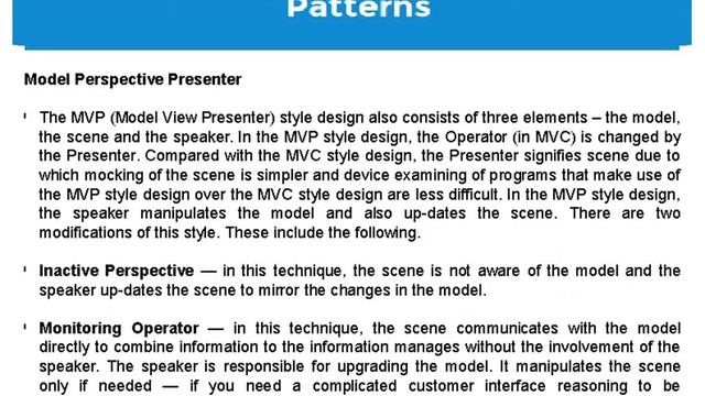 Exploring MVVM, MVC, MVP Patterns смотреть онлайн