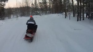 снегокат с одной лыжей. мини снегоход