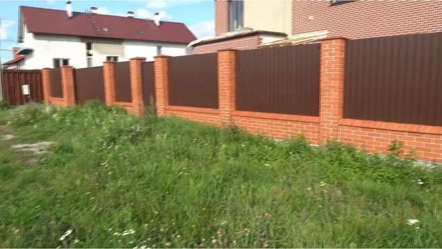 Обзор забора профлист и столбы с крипичной кладкой смотреть онлайн