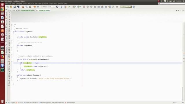 Singleton Design Pattern Implementation in Java смотреть онлайн