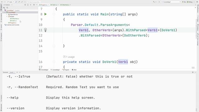 How to Parse Console App Arguments Using CommandLineParser NuGet Package смотреть онлайн