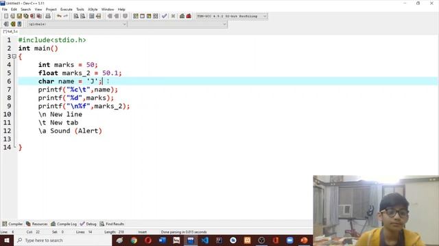 #05 Format Specifiers, Keywords and Escape Sequence in C смотреть онлайн