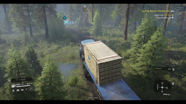 Snow Runner - Looking Beyond The Horizon - deliver cargo container to the radar tower part2 смотреть онлайн