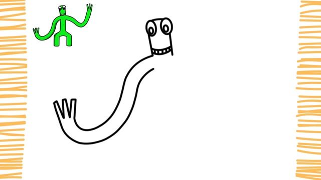 How to Draw GREEN I ROBLOX RAINBOW FRIENDS смотреть онлайн