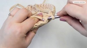 КОРЗИНА КРЮЧКОМ УЗОР ПЛЕТЕНКА / круглая корзина из трикотажной пряжи