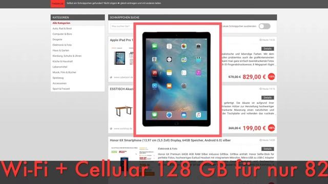 Schnäppchen/Billiger des Tages 29.06.2017 - Apple iPad Pro 12,9" 2015 Wi-Fi + Cellular 128 GB смотреть онлайн