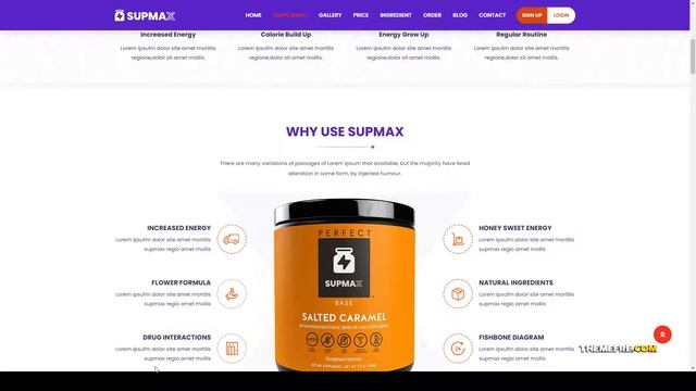 Supmax - Health and Supplement WordPress Theme sass responsive Build Website смотреть онлайн