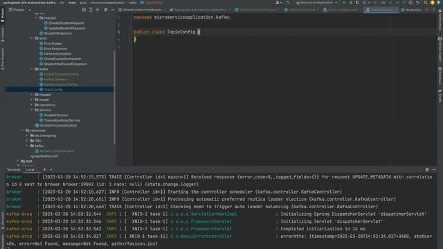 Spring Boot + Liquibase + Docker + Kubernetes + EFK Stack + Kafka #4 - Kafka implementation смотреть онлайн