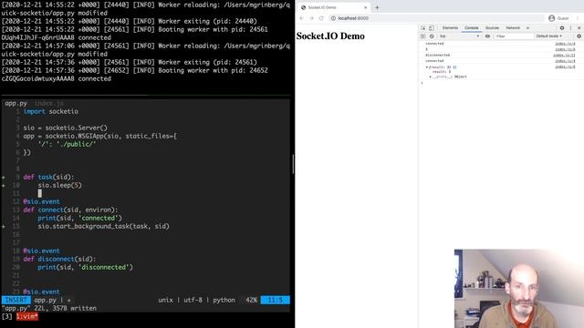 Socket.IO with Python and JavaScript смотреть онлайн