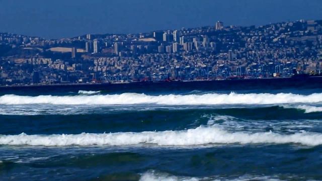 Корабли на горизонте и Хайфа как на ладони!!!Кирьят-Ям.Израиль.Kiryat_Yam. Israe.l смотреть онлайн
