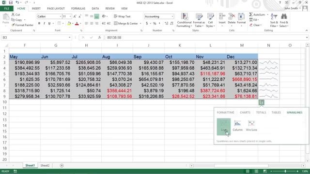 How to Create Sparklines in Excel 2013 For Dummies смотреть онлайн