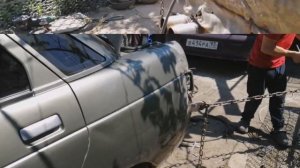 Ремонт кузова ВАЗ 2110. Вытягиваем заднее крыло.