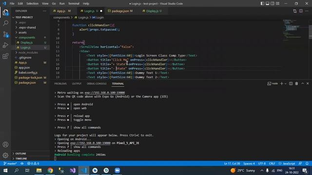 React Native Tutorial - 14 - useState Hooks in Functional Component смотреть онлайн