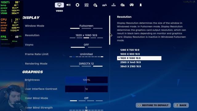 GTX 1050 Ti - Fortnite Chapter 5 / Season 1 смотреть онлайн