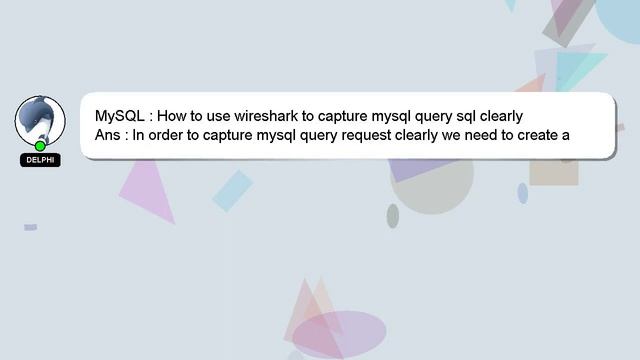 MySQL : How to use wireshark to capture mysql query sql clearly смотреть онлайн