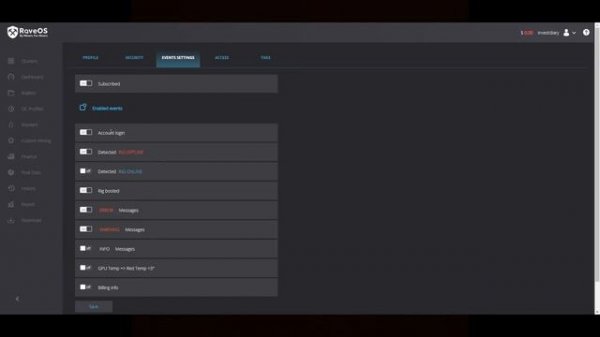 Настройка RaveOS 2/2. Разгон видеокарт 1660 super, 3060ti. Настройка уведомлений