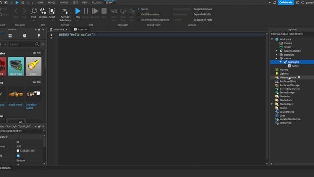 КАК ЗДЕЛАТЬ МИГАНИЕ ЛАМПОЧКИ В ROBLOX STUDIO | РОБЛОКС СТУДИО смотреть онлайн