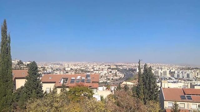 Панорама с ПЗ на Гиват Шауль и Рамаллу. Без озвучки. смотреть онлайн