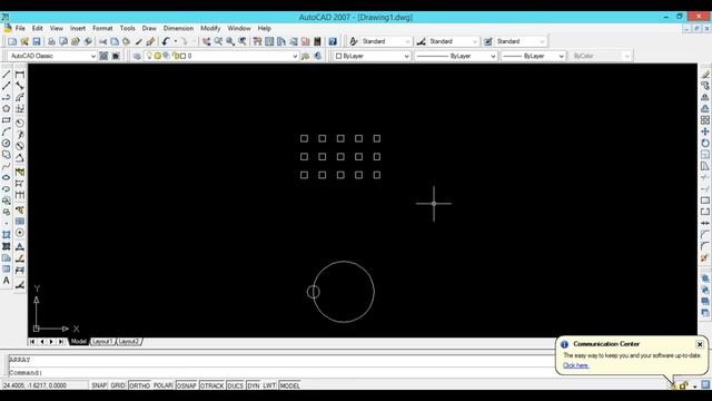 AutoCAD 2007 TUTORIALS -25- Array смотреть онлайн
