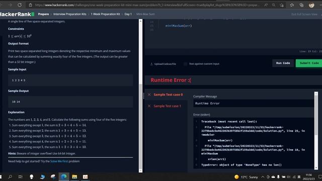 How to Solve Min Max Sum on Hakerrank Challenge смотреть онлайн