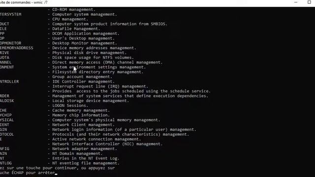 Commande CMD Lettre W WMIC смотреть онлайн
