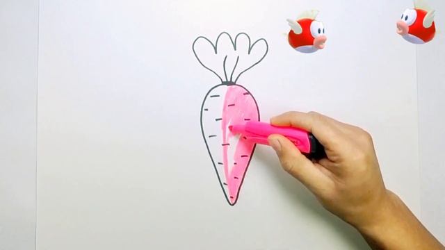 How to draw carrots / Как нарисовать морковь / गाजर कैसे आकर्षित करें смотреть онлайн