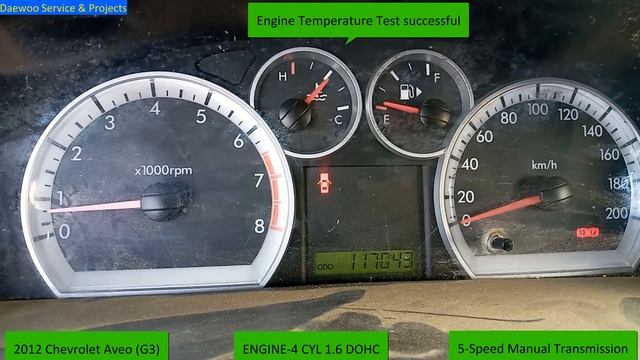 CHEVROLET AVEO 2012-ENGINE TEMPERATURE TEST смотреть онлайн