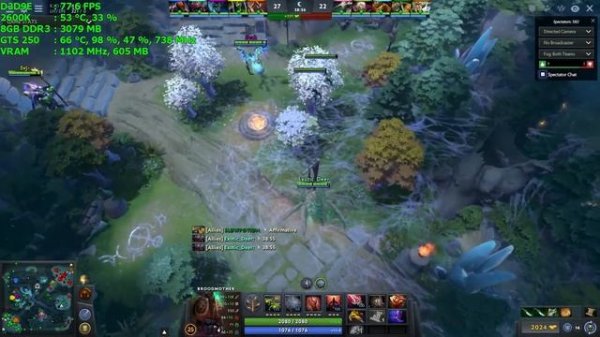 GeForce GTS 250 1GB - DOTA 2 - 1080p