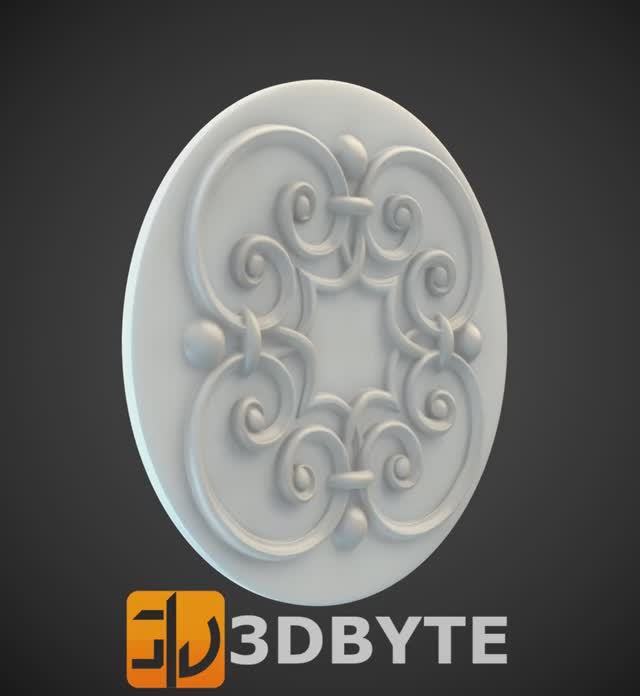 #3dmodel - Round #decor 4 || Круглый декор 4   
 #3dbyte #3dprint