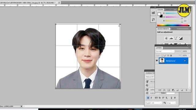 How to make 1x1 2x2 and passport size ID picture | Adobe Photoshop смотреть онлайн