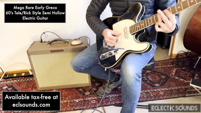 Mega Rare Early Greco 60’s Tele/Rick Style Semi Hollow Electric Guitar смотреть онлайн