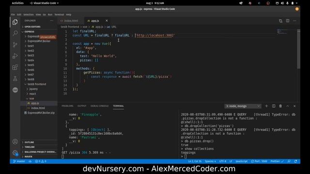 AM Coder - Pizza/Toppings #3 - Pulling and Rendering API Data to Frontend with Vue смотреть онлайн