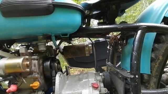 Мотоцикл Урал с двигателем от мотоблока.