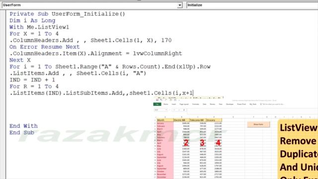 Listview Remove Duplicate Value And Unique Only Excel VBA смотреть онлайн
