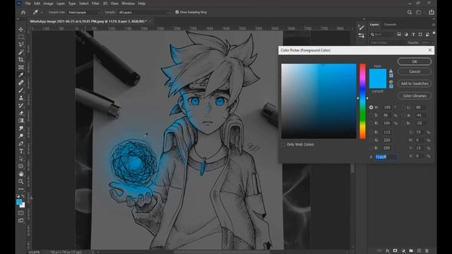 How to make a Anime Glow Art in Adobe Photoshop EASY TUTORIAL смотреть онлайн
