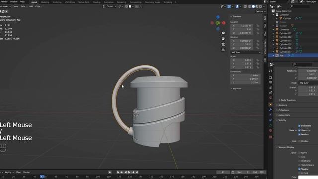 Как быстро спрятать все обьекты и оставить только выделенный обьект в Blender смотреть онлайн
