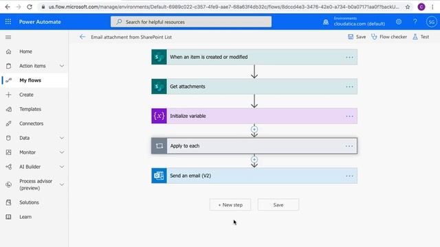 Sending email with attachments from SharePoint list - Power Automate recipe смотреть онлайн