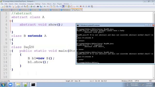 Java Assignment No 015 abstract method and abstract class in java смотреть онлайн