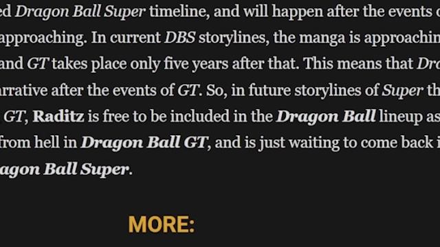 RADITZ is STILL ALIVE in Dragon Ball? смотреть онлайн