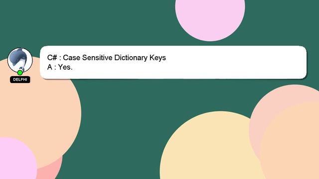 C# : Case Sensitive Dictionary Keys смотреть онлайн
