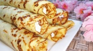 Супер завтрак. Необыкновенно вкусные блинчики изк абачков со сладкой начинкой