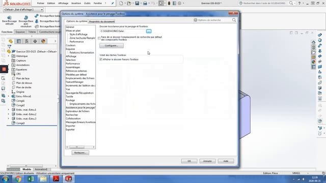 Solidworks - Assitance pour le perçage - Base de donnée смотреть онлайн