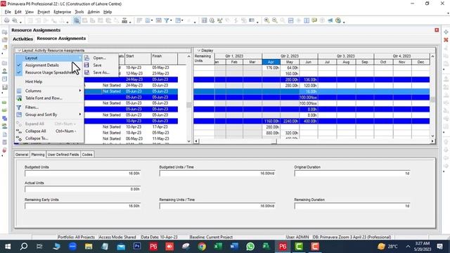 Resource Assignments in Primavera I Primavera P6 #primavera #primaverap6 #projectplanning смотреть онлайн