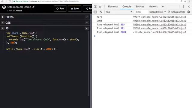 Waiting for a callback with setTimeout() смотреть онлайн