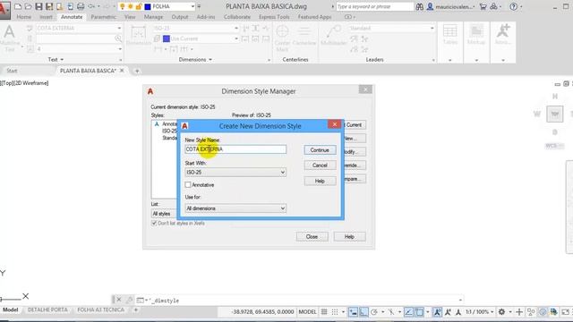 | AULA 07 | AUTOCAD 2020 | CONFIGURAÇÃO DAS COTAS NO AUTOCAD, ESTILO DE TEXTO E DIMENSÃO смотреть онлайн