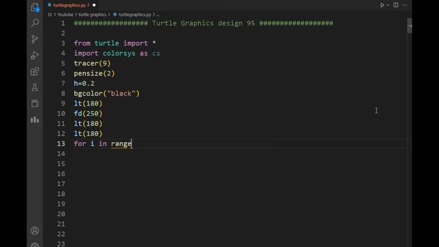 python turtle graphics tutorial || #design95 || Python graphics смотреть онлайн